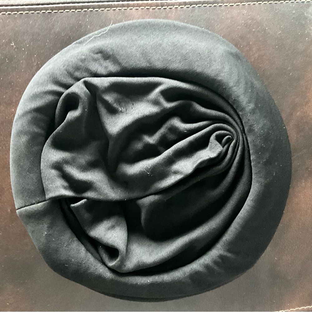 Joyce Creations of California Black Turban Draped Knit Hat 1960s - Picture 9 of 12